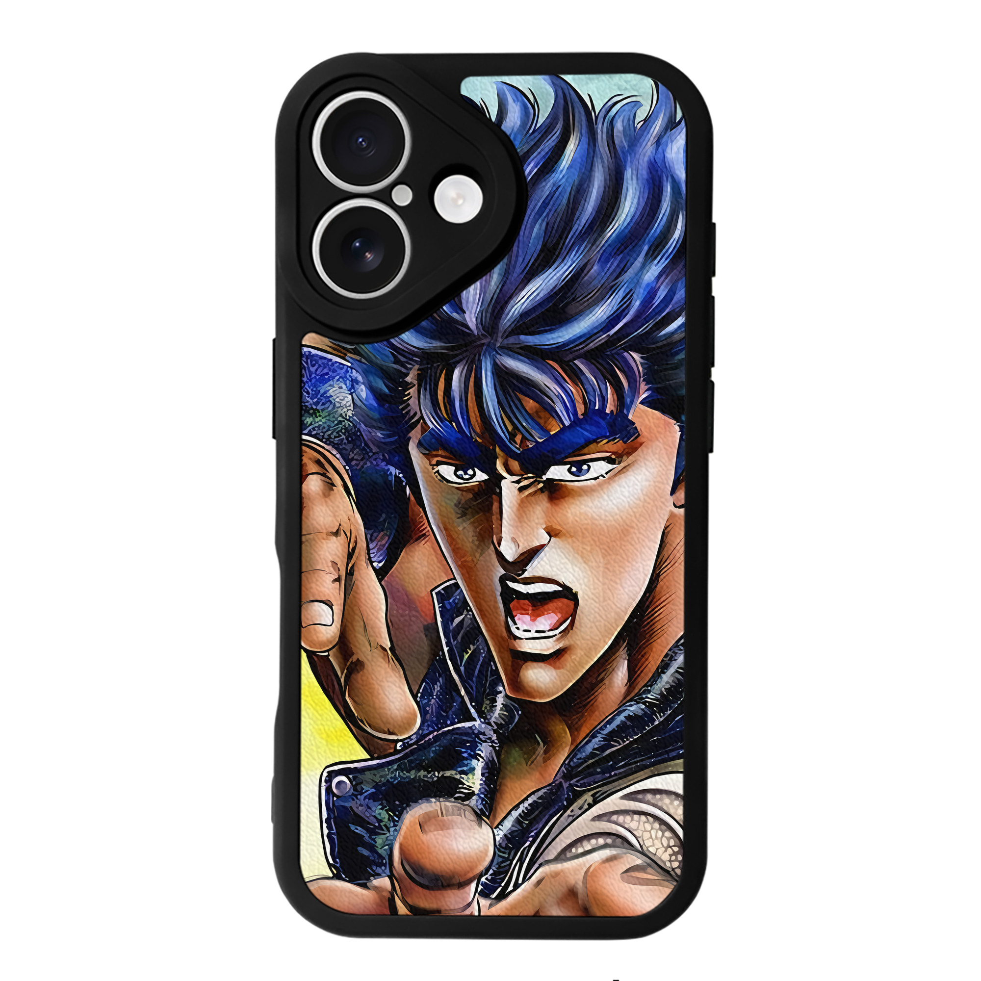 （画像用） 北斗の拳 Fist of the North Star 【iPhone 16シリーズ対応】シリコンスマホケース（レザー調） 材質：シリコン